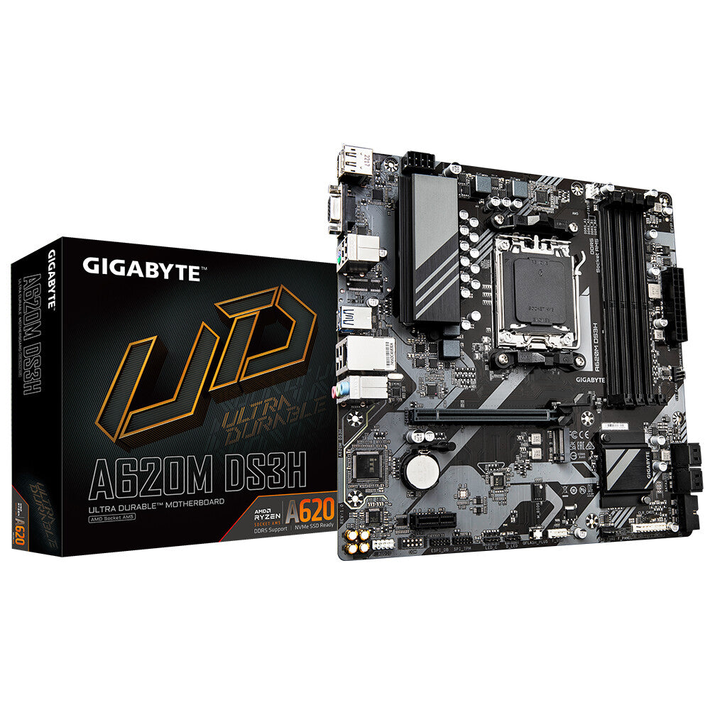 Gigabyte A620M DS3H Micro ATX motherboard - AMD A620 Socket AM5