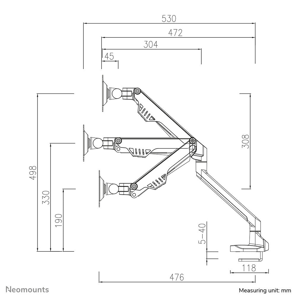 Neomounts FPMA-D750BLACK2 - Desk monitor mount for 25.4 cm (10&quot;) to 81.3 cm (32&quot;)