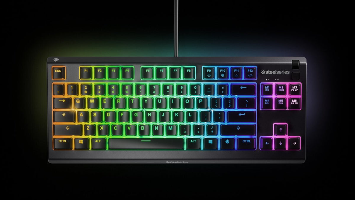 Steelseries Apex 3 TKL - USB Wired RGB Membrane Gaming Keyboard in Black (QWERTY UK)