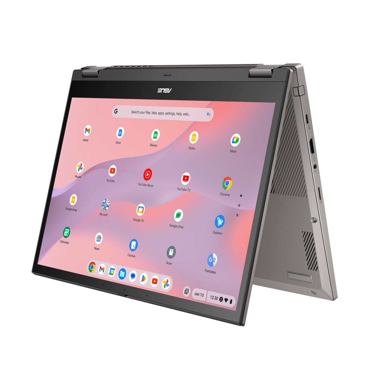 ASUS Chromebook CX34 Flip - 35.6 cm (14&quot;) - Touchscreen - Intel® Core™ i5-1235U - 8 GB LPDDR4x-SDRAM - 256 GB SSD - Wi-Fi 6E - ChromeOS - Grey