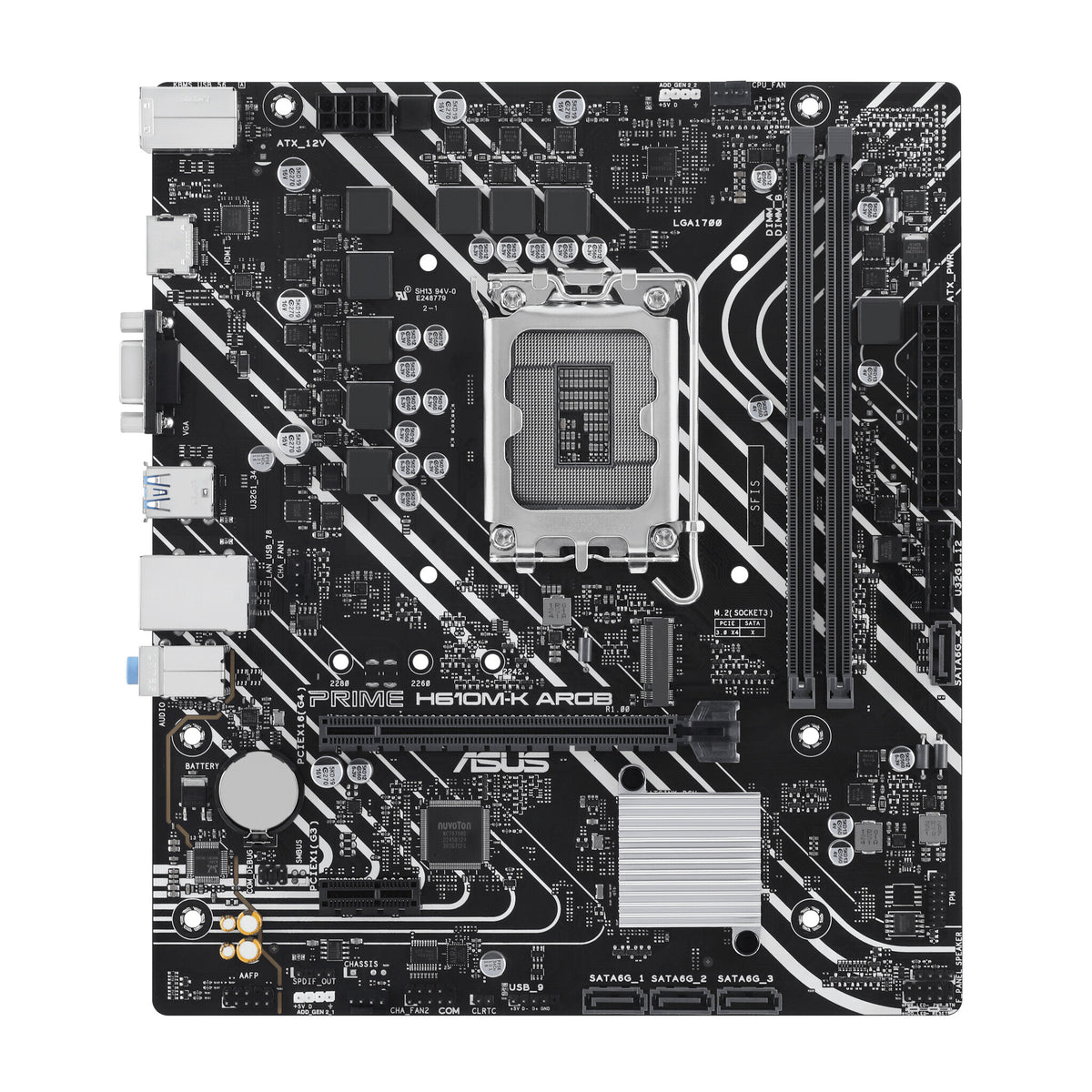 ASUS PRIME H610M-K ARGB micro ATX motherboard - Intel H610 LGA 1700