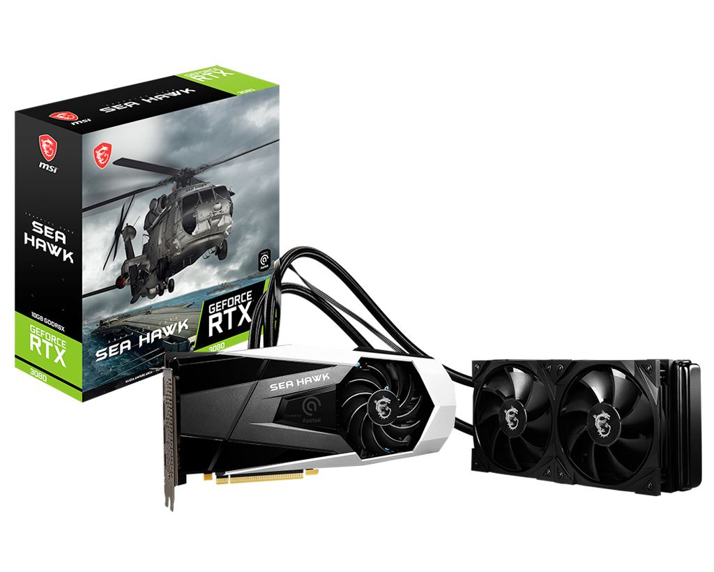 MSI GeForce RTX 3080 SEA HAWK X 10G (LHR) NVIDIA 10 GB GDDR6X Graphics Card