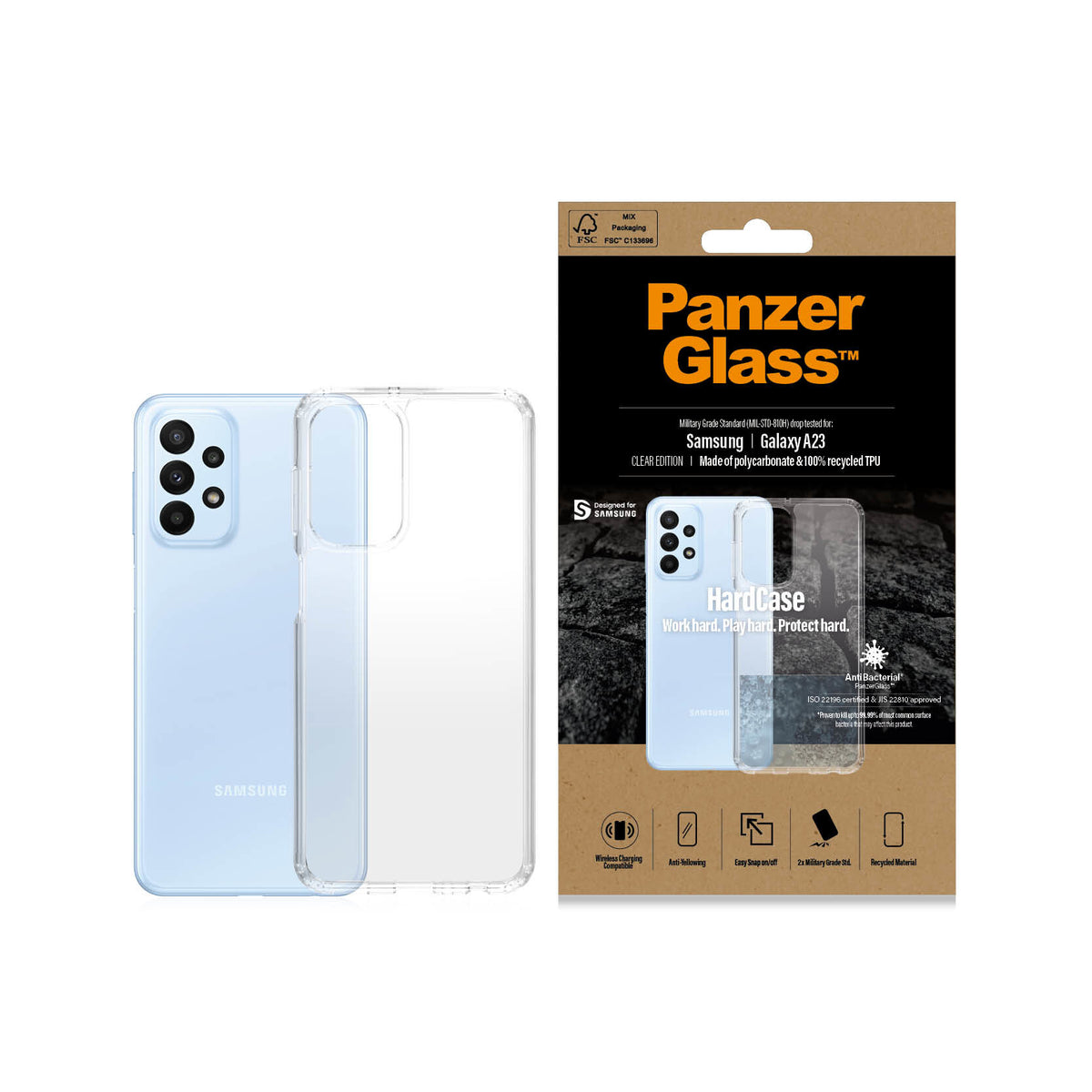 PanzerGlass ™ HardCase for Samsung A23 in Transparent