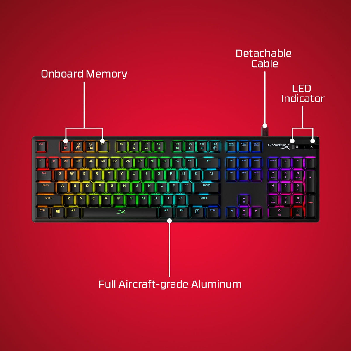 HyperX Alloy Origins - HX Red Switch Mechanical Gaming Keyboard