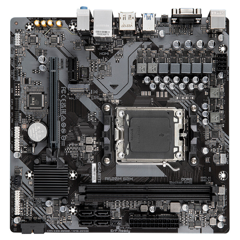 Gigabyte A620M S2H Micro ATX motherboard - AMD A620 Socket AM5