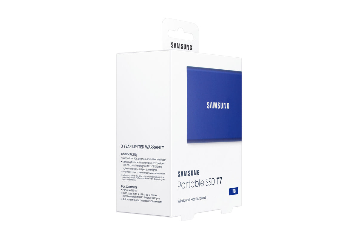 Samsung Portable SSD T7 in Blue - 1 TB