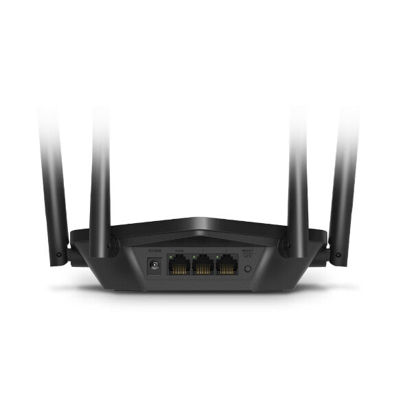 Mercusys AX1800 - Gigabit Ethernet Dual-Band (2.4 GHz / 5 GHz) WiFi 6 wireless router in Black