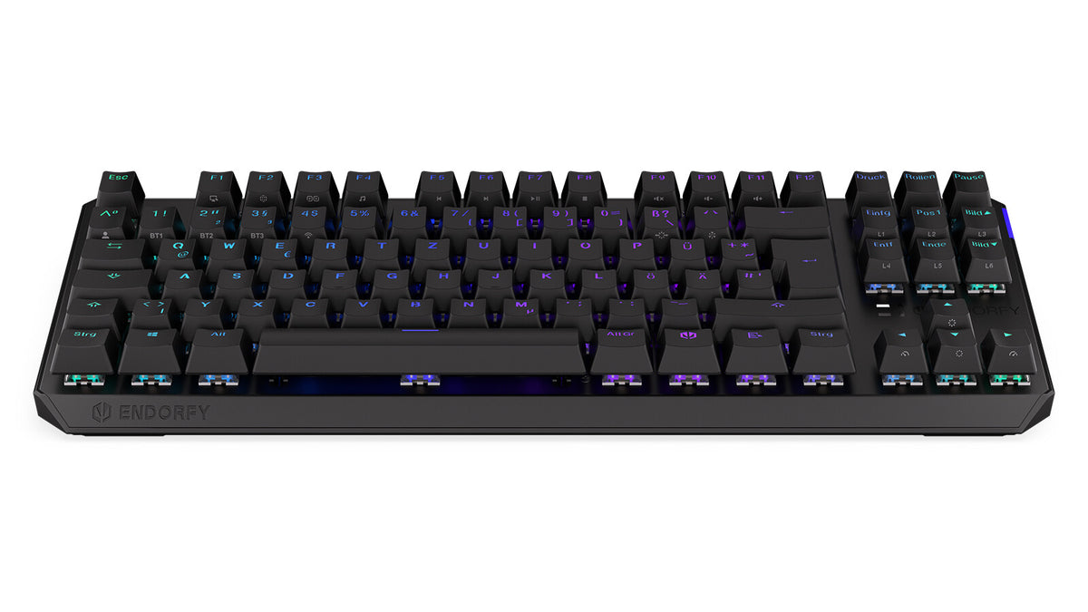 ENDORFY Thock TKL - USB Wired + RF Wireless RGB Mechanical Keyboard in Black (QWERTZ German)