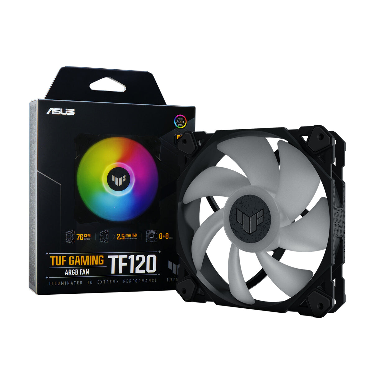 ASUS TUF Gaming TF120 ARGB - Computer Case Fan in Black - 120mm