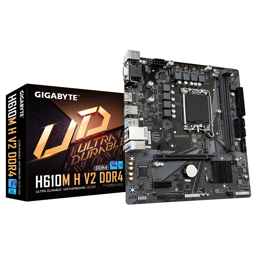 Gigabyte H610M H V2 DDR4 (rev. 1.0) micro ATX motherboard - Intel H610 LGA 1700