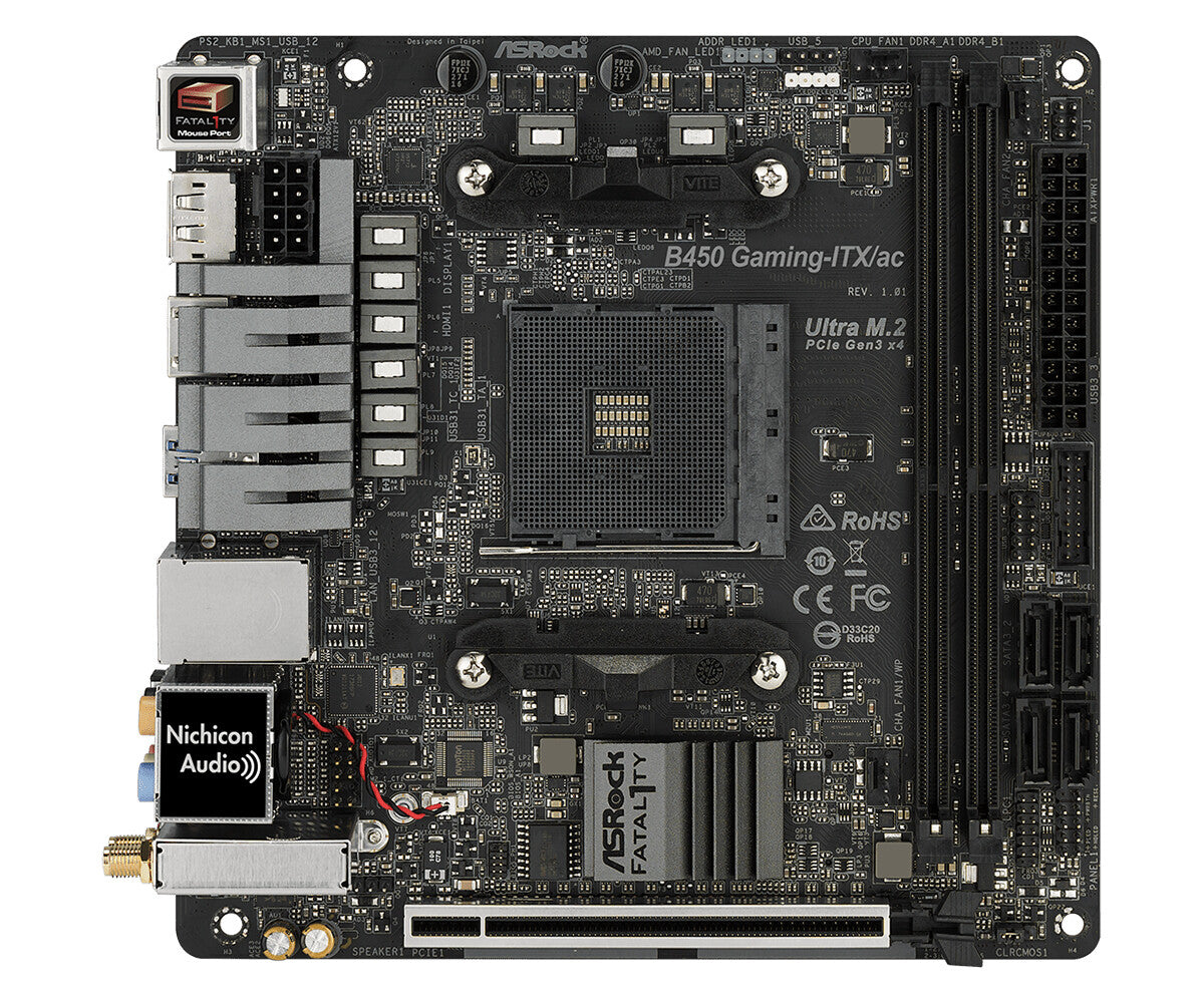 Asrock Fatal1ty B450 Gaming-ITX/ac mini ITX motherboard - AMD B450 Socket AM4