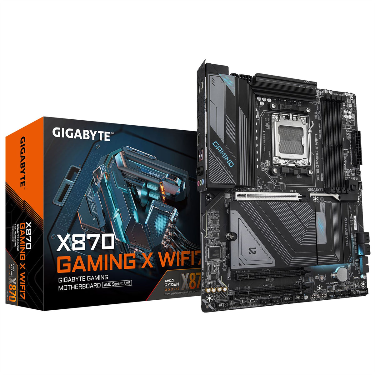 GIGABYTE X870 GAMING X WIFI7 ATX Motherboard - AMD X870 Socket AM5