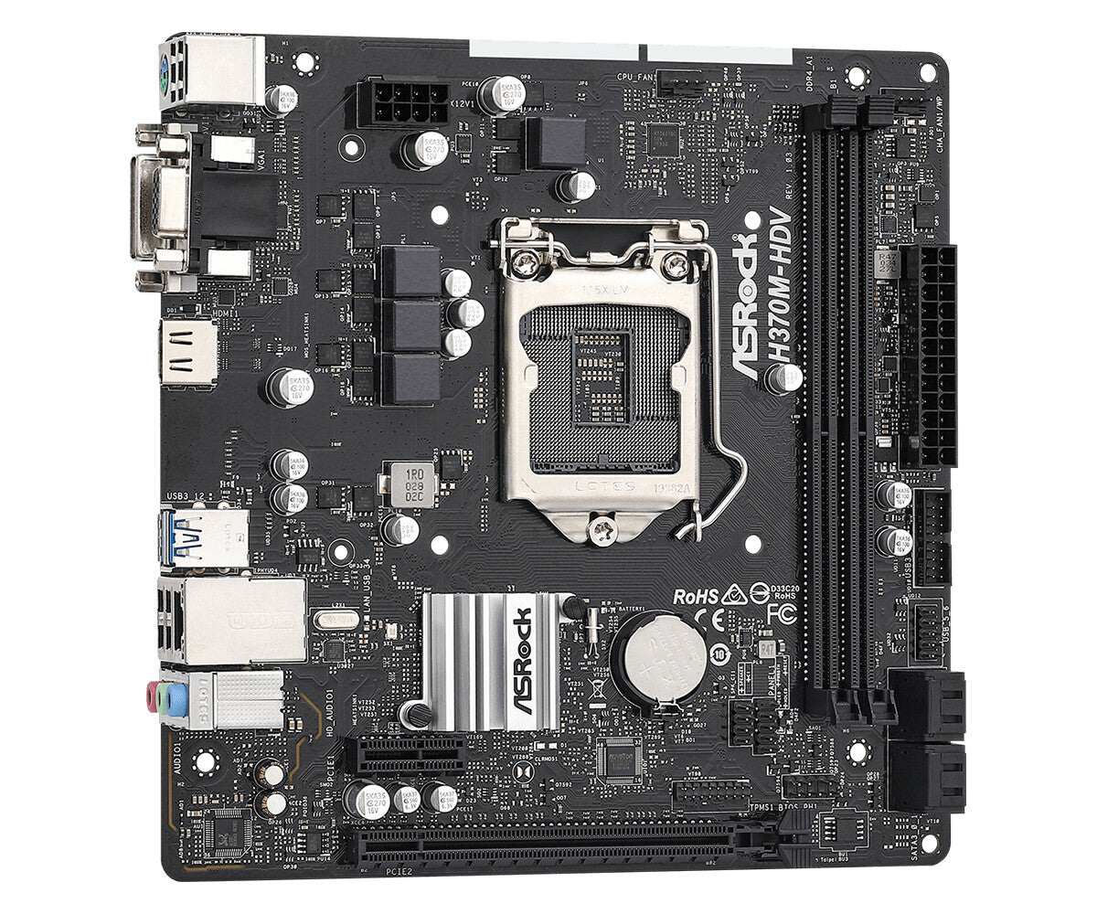 Asrock H370M-HDV ATX motherboard - Intel® H370 LGA 1151