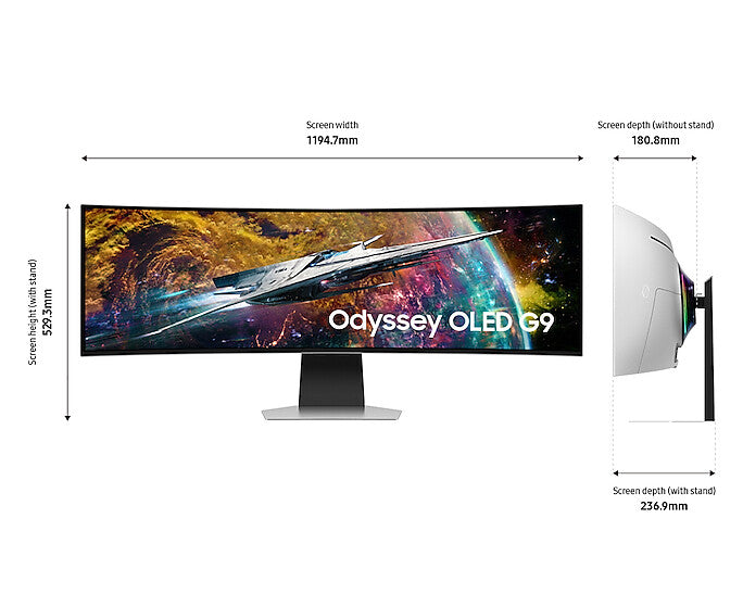 Samsung Odyssey OLED G9 - 124.5 cm (49&quot;) - 5120 x 1440 pixels DQHD OLED Monitor