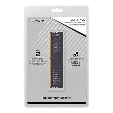 PNY Performance - 4 GB 1 x 4 GB DDR4 2666 MHz memory module