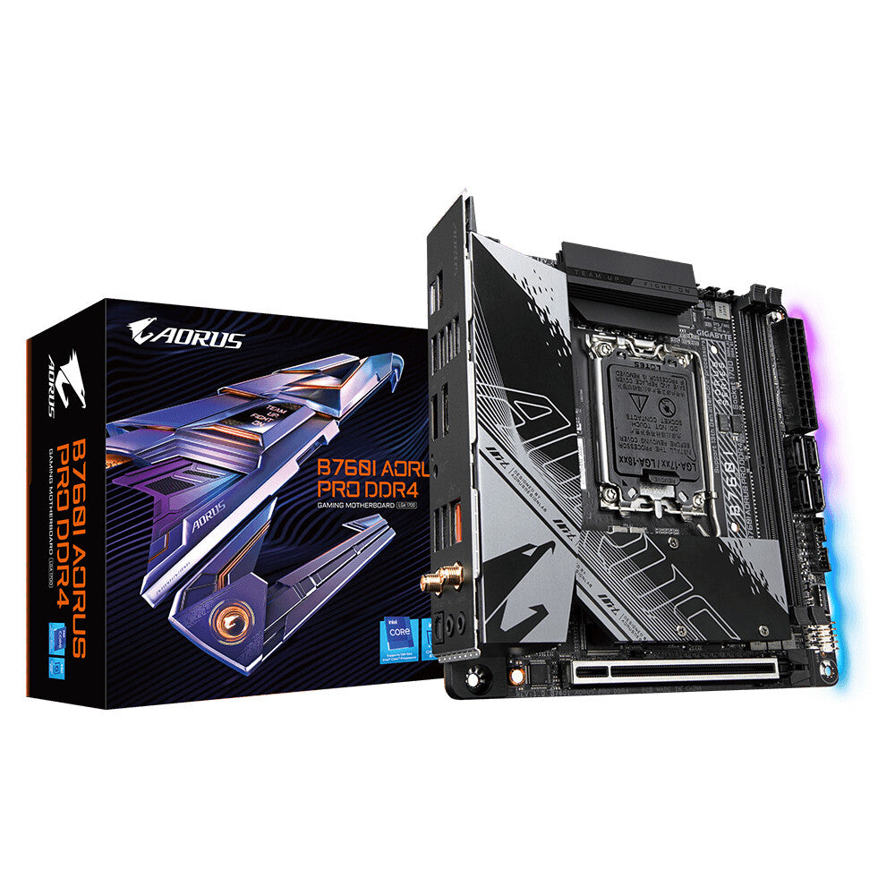 Gigabyte B760I AORUS PRO DDR4 mini ITX motherboard - Intel B760 Express LGA 1700