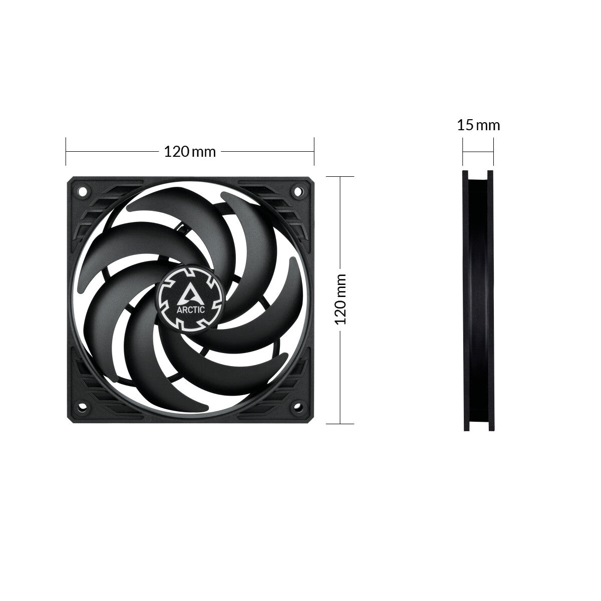 ARCTIC P12 Slim PWM PST - Computer Case Fan - 120mm