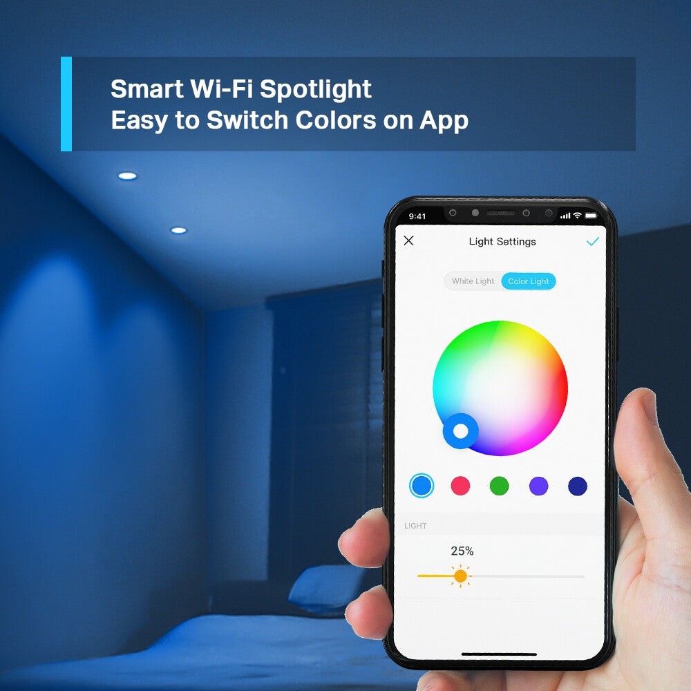 TP-Link Tapo Smart Wi-Fi Lightbulb - Multicolour - GU10 (Pack of 2)