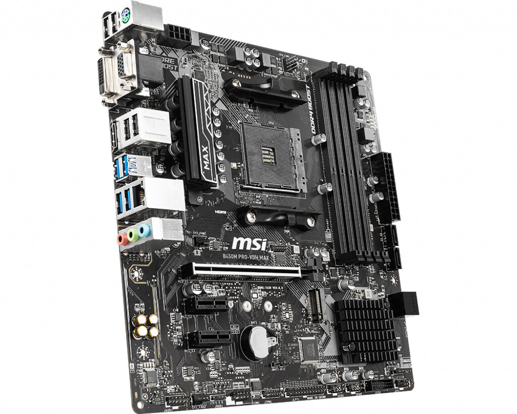 MSI B450M PRO-VDH Max micro ATX motherboard - AMD B450 Socket AM4