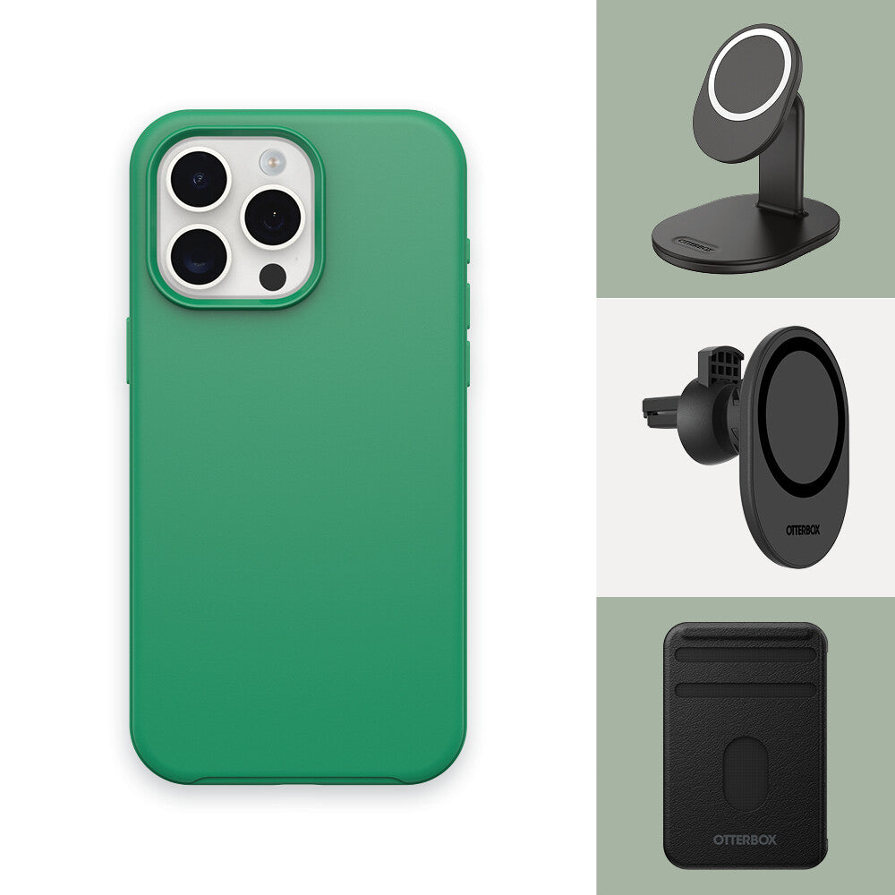 OtterBox Symmetry Series with MagSafe for iPhone 15 Pro Max in Green Juice