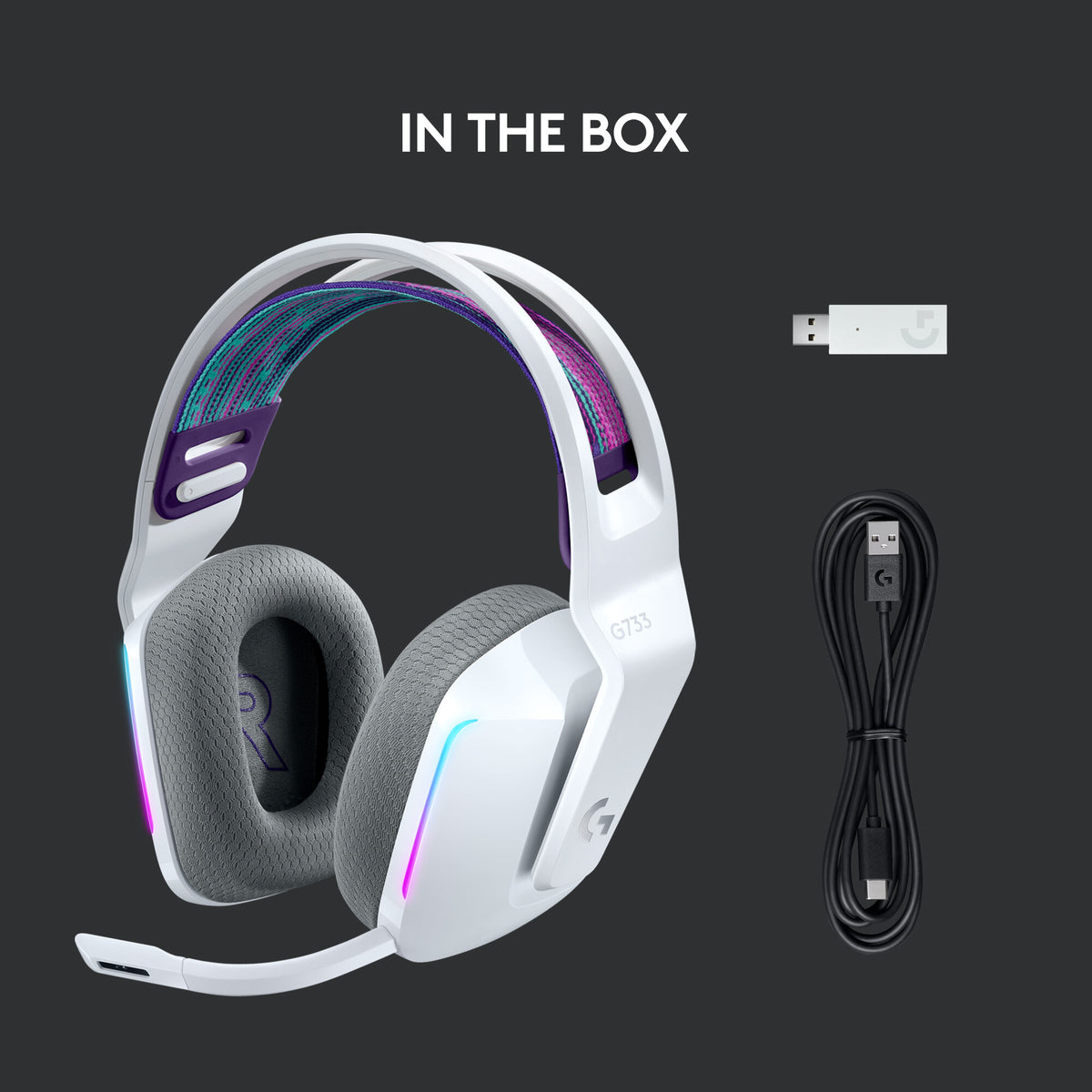 Logitech G - G733 LIGHTSPEED Wireless RGB Gaming Headset in White