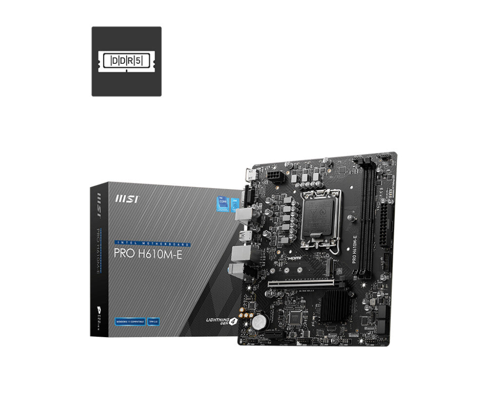 MSI PRO H610M-E micro ATX motherboard - Intel H610 LGA 1700