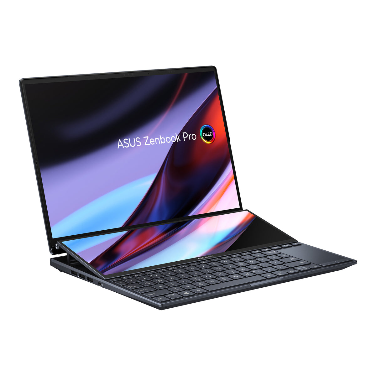 ASUS Zenbook Pro 14 Duo OLED Laptop - 36.8 cm (14.5&quot;) - Touchscreen - Intel® Core™ i7-12700H - 16 GB LPDDR5-SDRAM - 512 GB SSD - Wi-Fi 6E - Windows 11 Home - Black