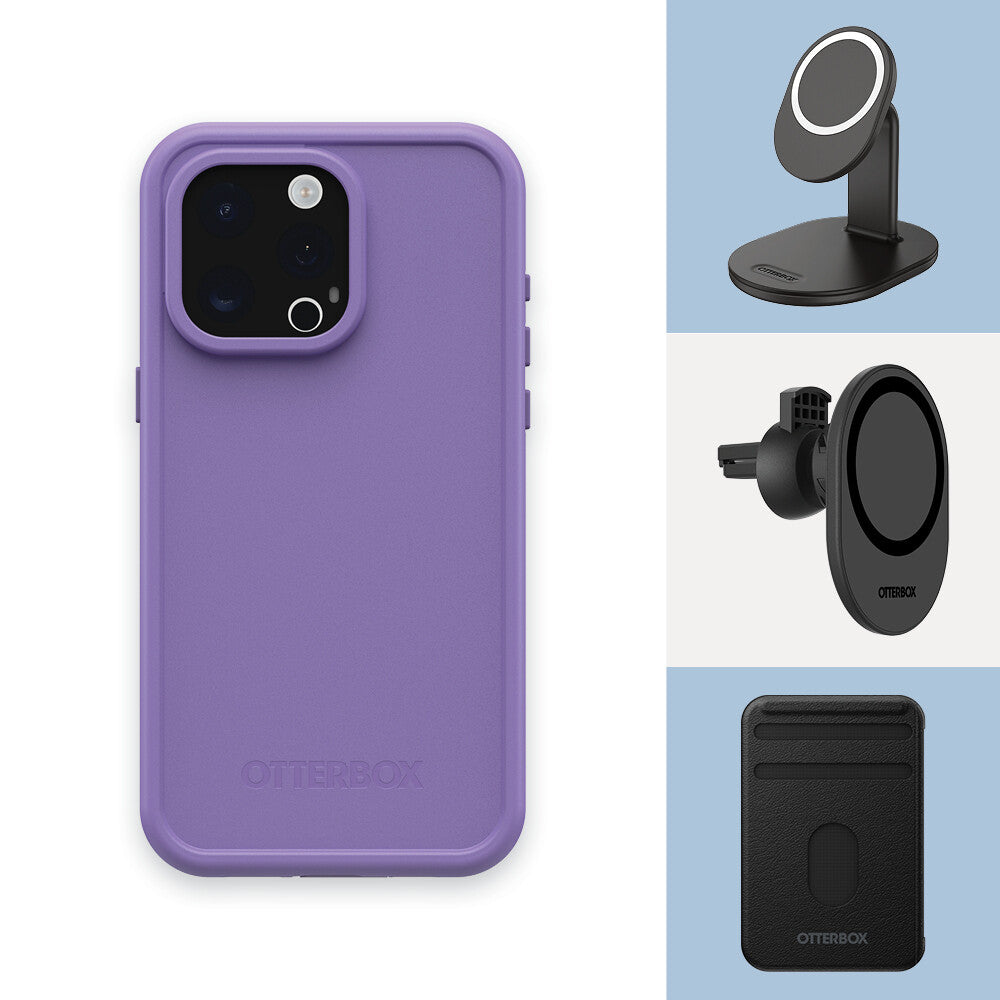 OtterBox Frē Series for iPhone 15 Pro Max in Rule of Plum (Purple)