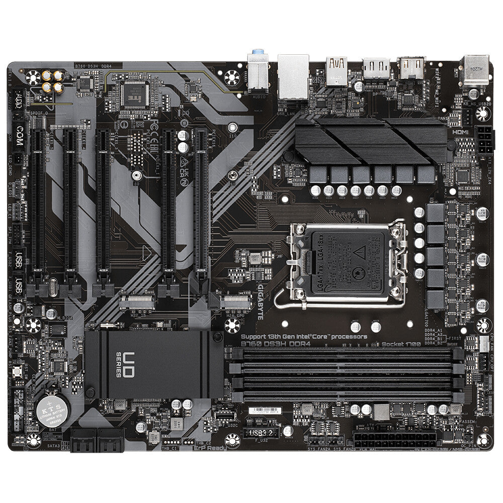 Gigabyte B760 DS3H DDR4 ATX motherboard - Intel B760 LGA 1700