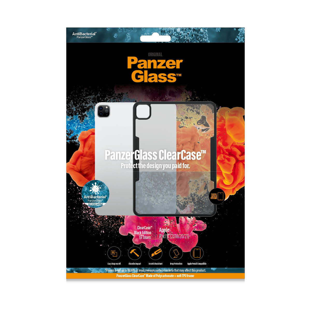 PanzerGlass ® ClearCase™ for 11&quot; iPad in Black / Transparent