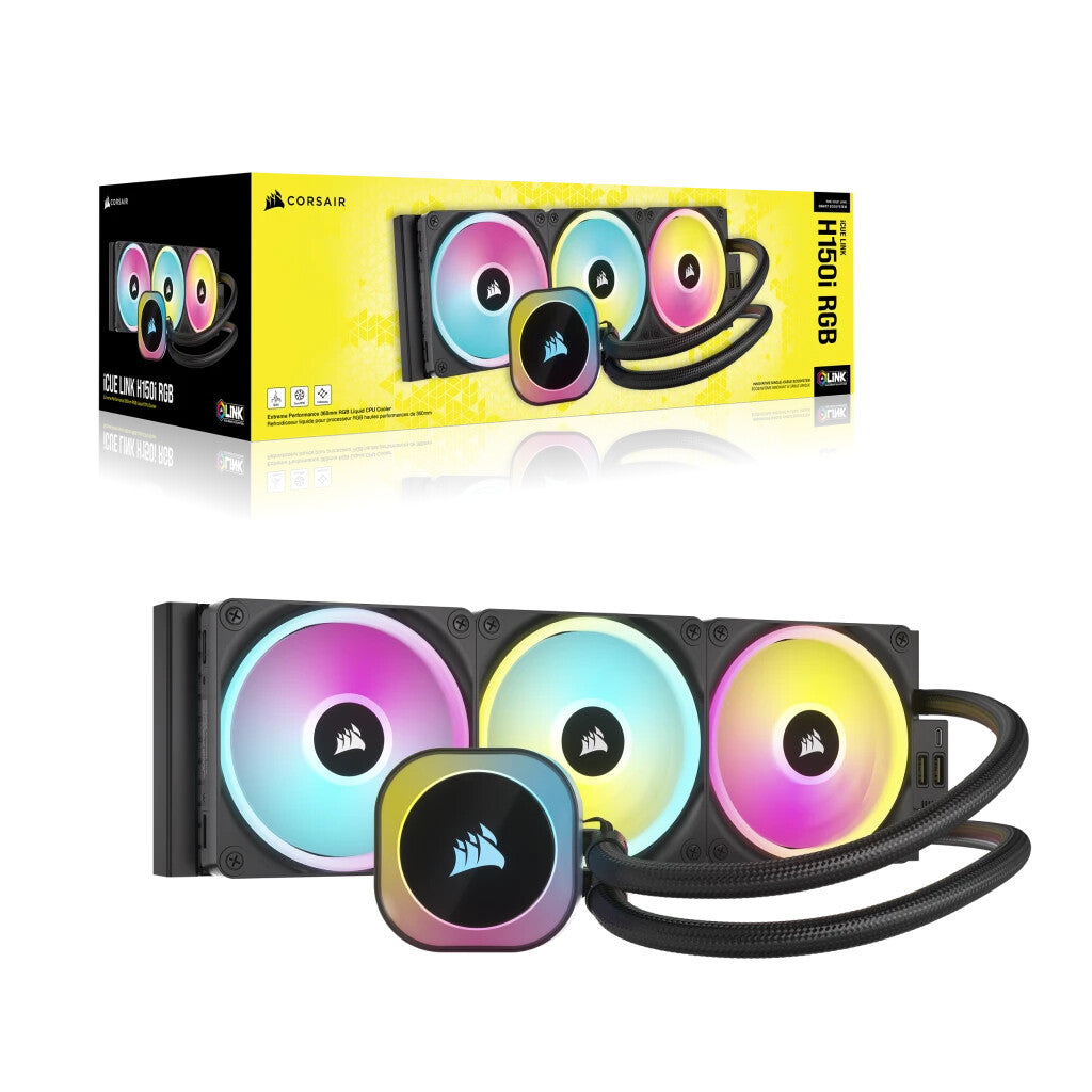 Corsair iCUE H150i RGB - All-in-one Liquid Processor Cooler in Black - 360mm