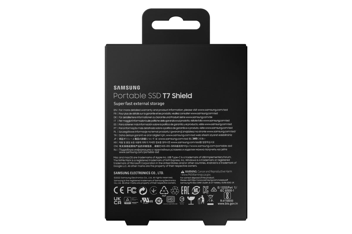 Samsung Portable SSD T7 Shield in Black - 2 TB