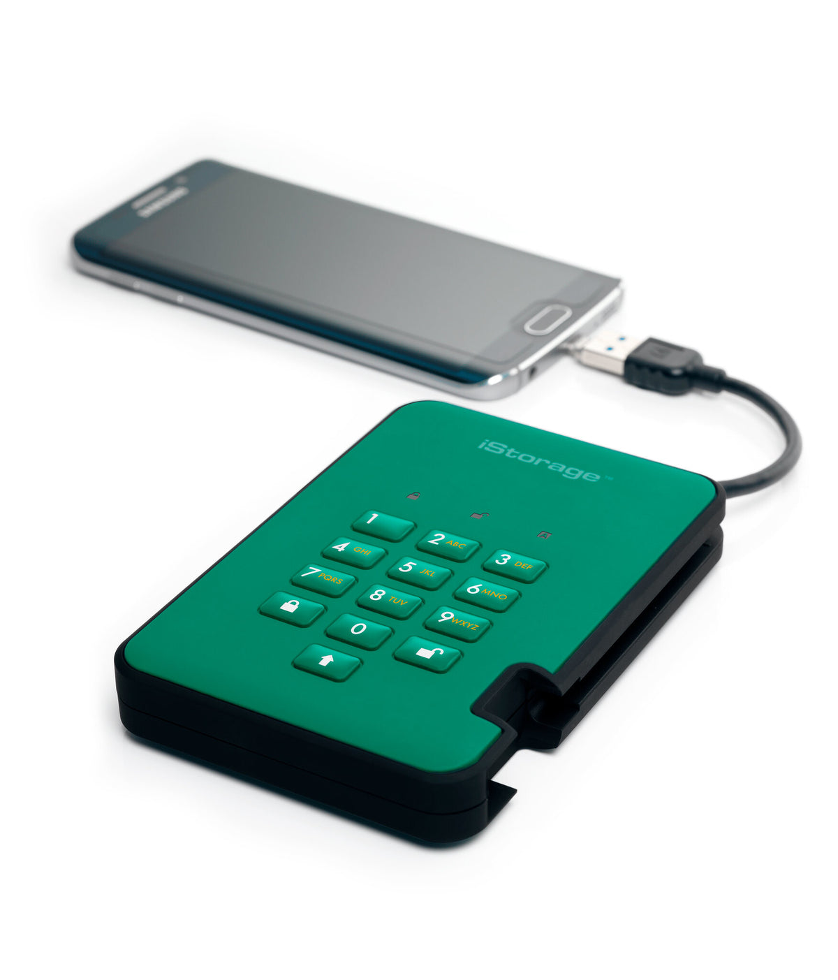 iStorage diskAshur2 - Secure Encrypted External solid state drive in Green - 128 GB