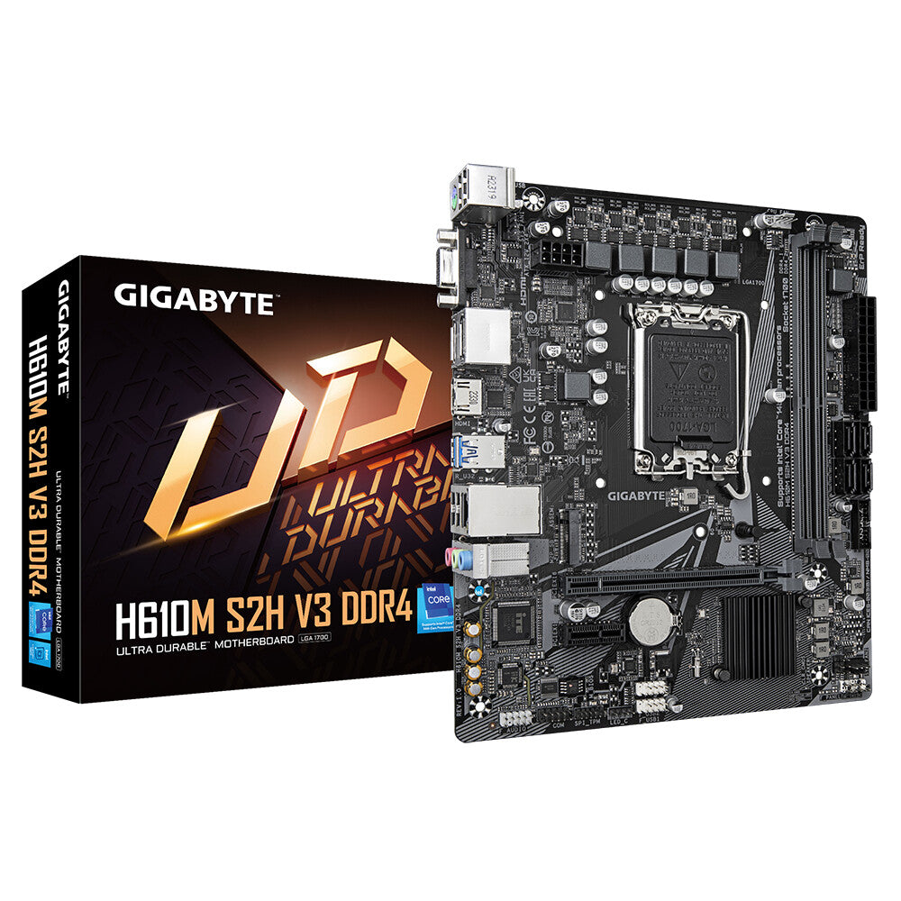 Gigabyte H610M S2H V3 DDR4 Micro ATX motherboard - Intel H610 Express LGA 1700