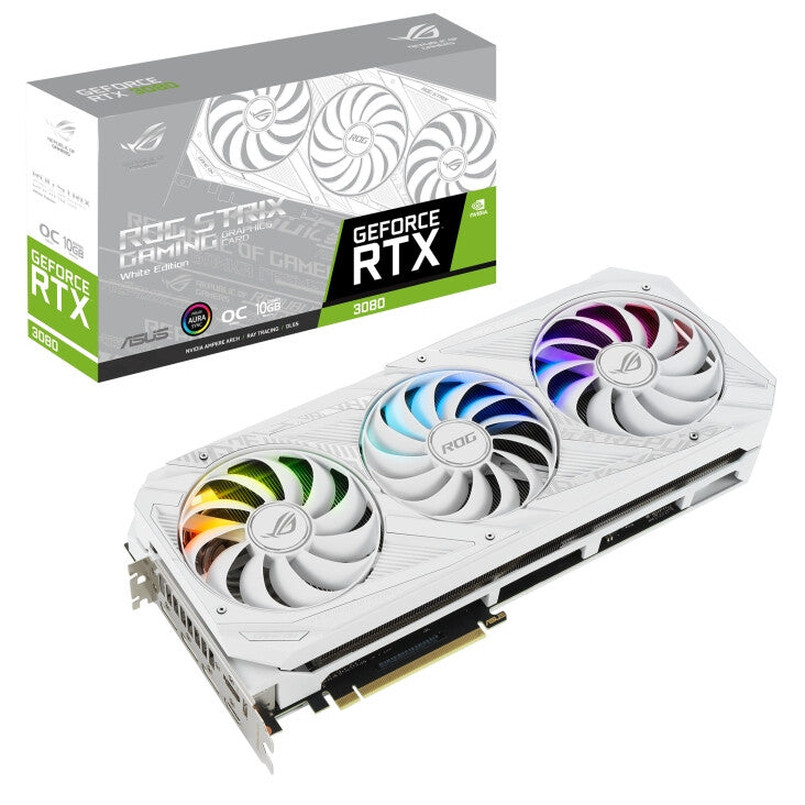 ASUS ROG STRIX &quot;White Edition&quot; - NVIDIA 10 GB GDDR6X GeForce RTX 3080 graphics card