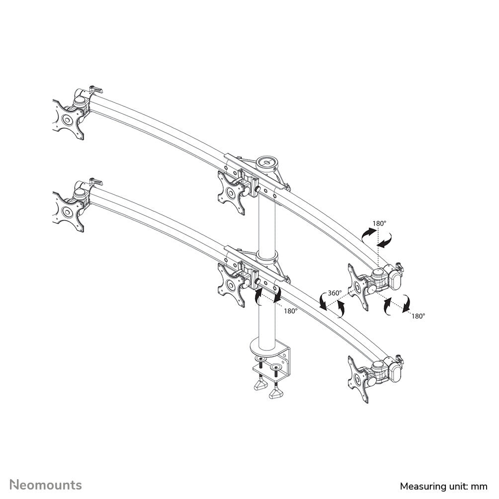 Neomounts FPMA-D700D6 - Desk monitor mount for 48.3 cm (19&quot;) to 68.6 cm (27&quot;)