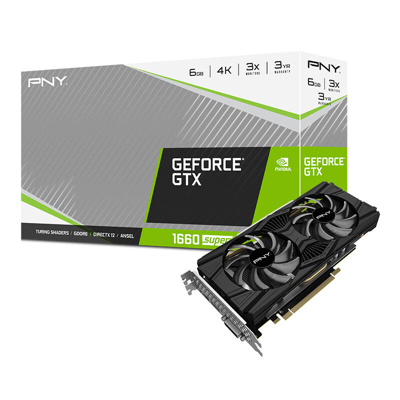 PNY VCG16606SDFPPB - NVIDIA 6 GB GDDR6 GeForce GTX 1660 SUPER graphics card