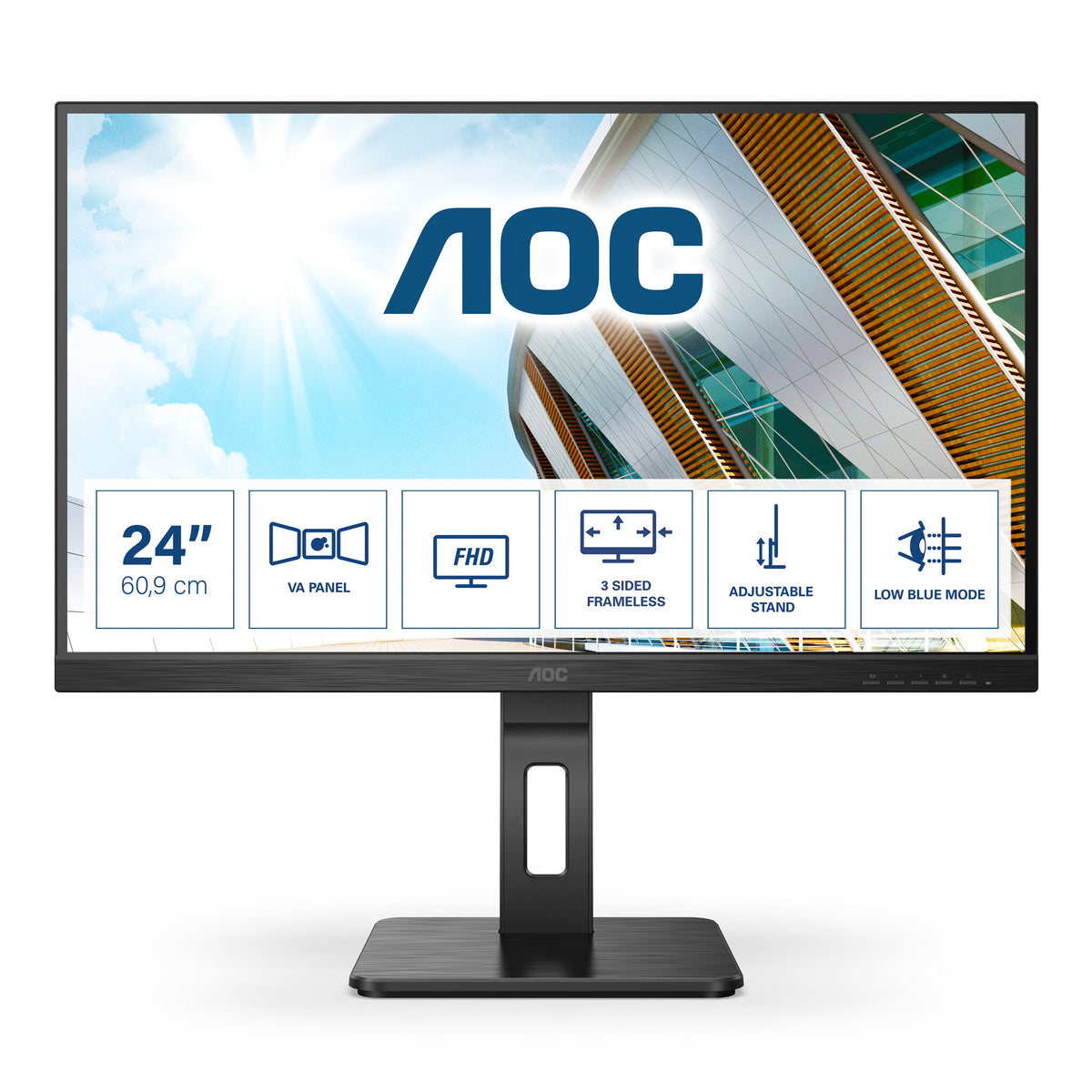 AOC P2 24P2QM - 60.5 cm (23.8&quot;) - 1920 x 1080 pixels Full HD LED Monitor