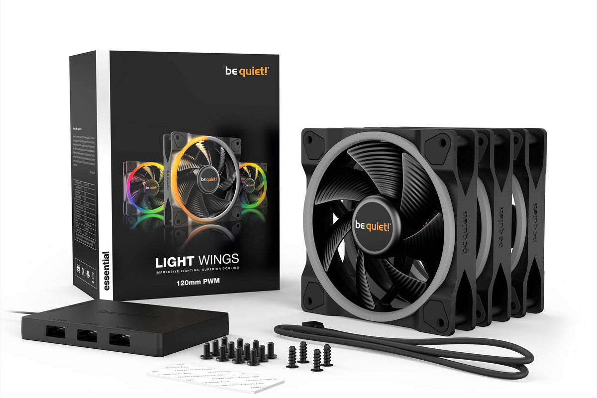 be quiet! Light Wings ARGB PWM - Computer Case Fan - 120mm (Pack of 3)