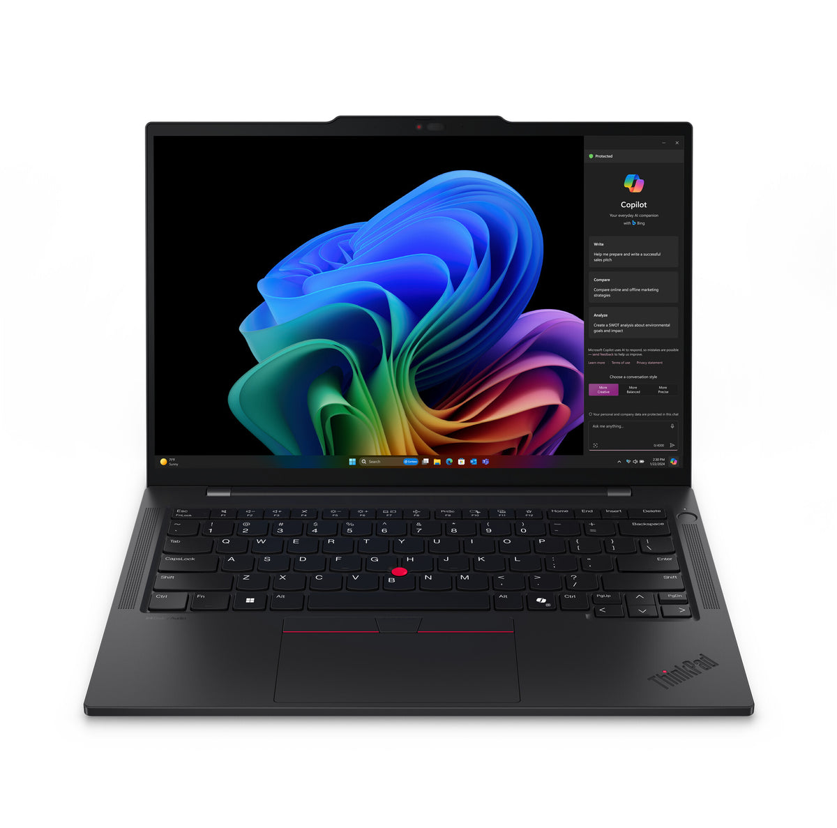 Lenovo ThinkPad T14s Gen 6 Laptop - 35.6 cm (14&quot;) - Qualcomm Snapdragon X1E-78-100 - 32 GB LPDDR5x-SDRAM - 1 TB SSD - Wi-Fi 7 - Windows 11 Pro - Black