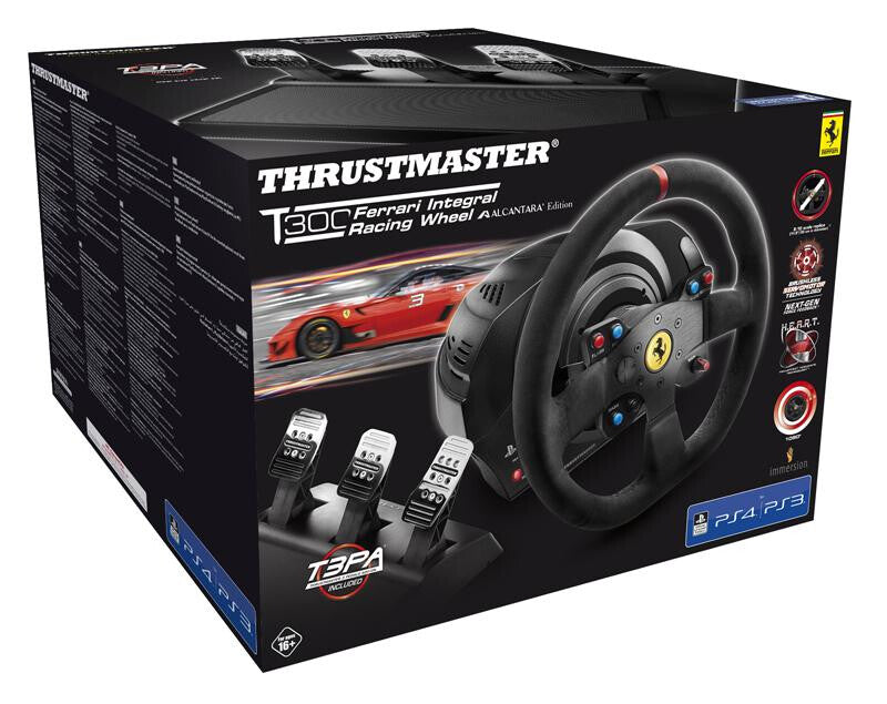 Thrustmaster T300 Ferrari &quot;Alcantara Edition&quot; - USB Wired Steering wheel + Pedals for PC / PS4 / PS3