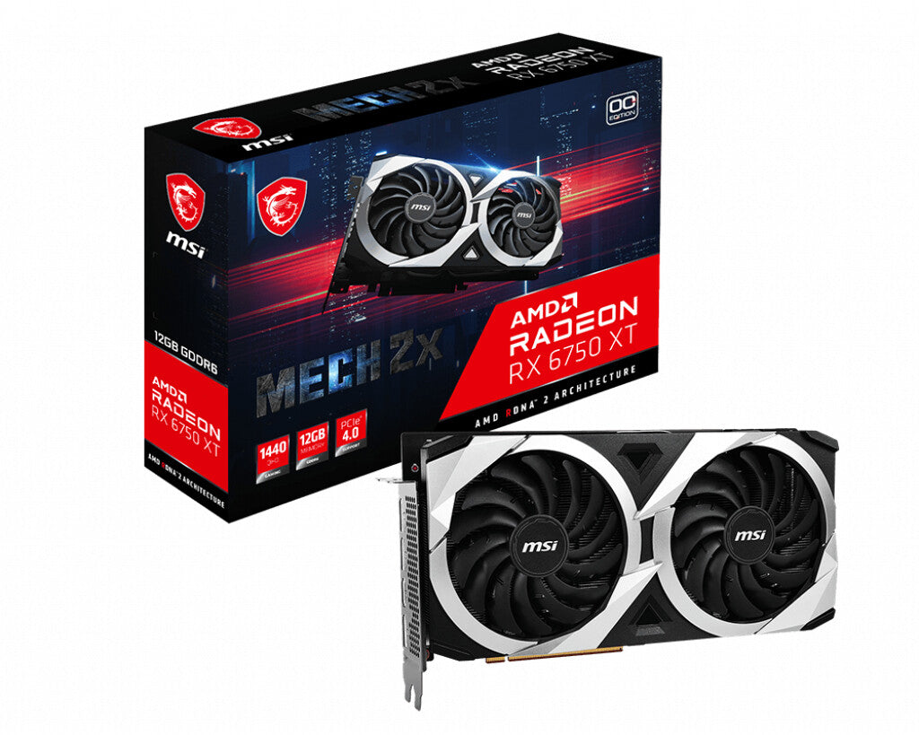 MSI MECH 2X 12G OC  - AMD 12 GB GDDR6 Radeon RX 6750 XT graphics card