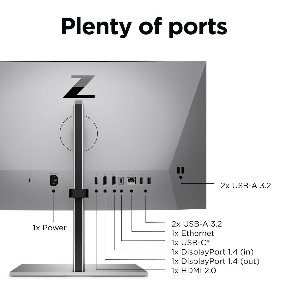 HP Z24M G3 - 60.5 cm (23.8&quot;) - 2560 x 1440 pixels Quad HD Monitor