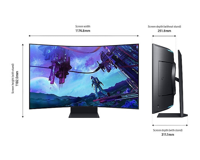 Samsung Odyssey Ark - 139.7 cm (55&quot;) - 3840 x 2160 pixels 4K Ultra HD LED Monitor