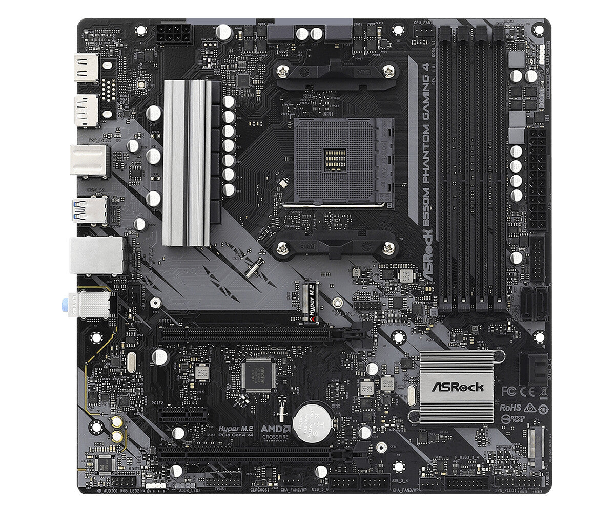 Asrock B550M Phantom Gaming 4 micro ATX motherboard - AMD B550 Socket AM4