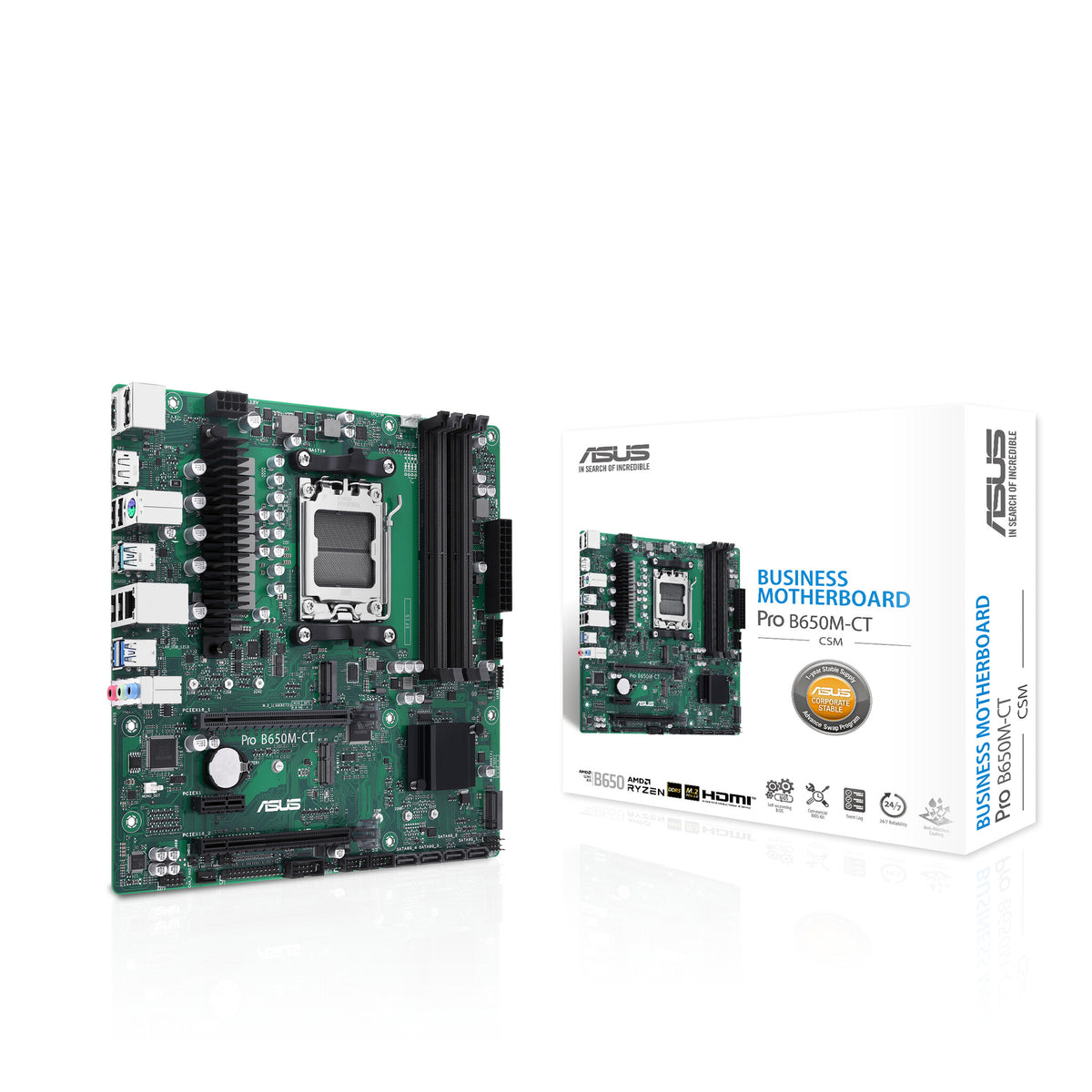 ASUS PRO B650M-CT-CSM micro ATX motherboard - AMD B650 Socket AM5