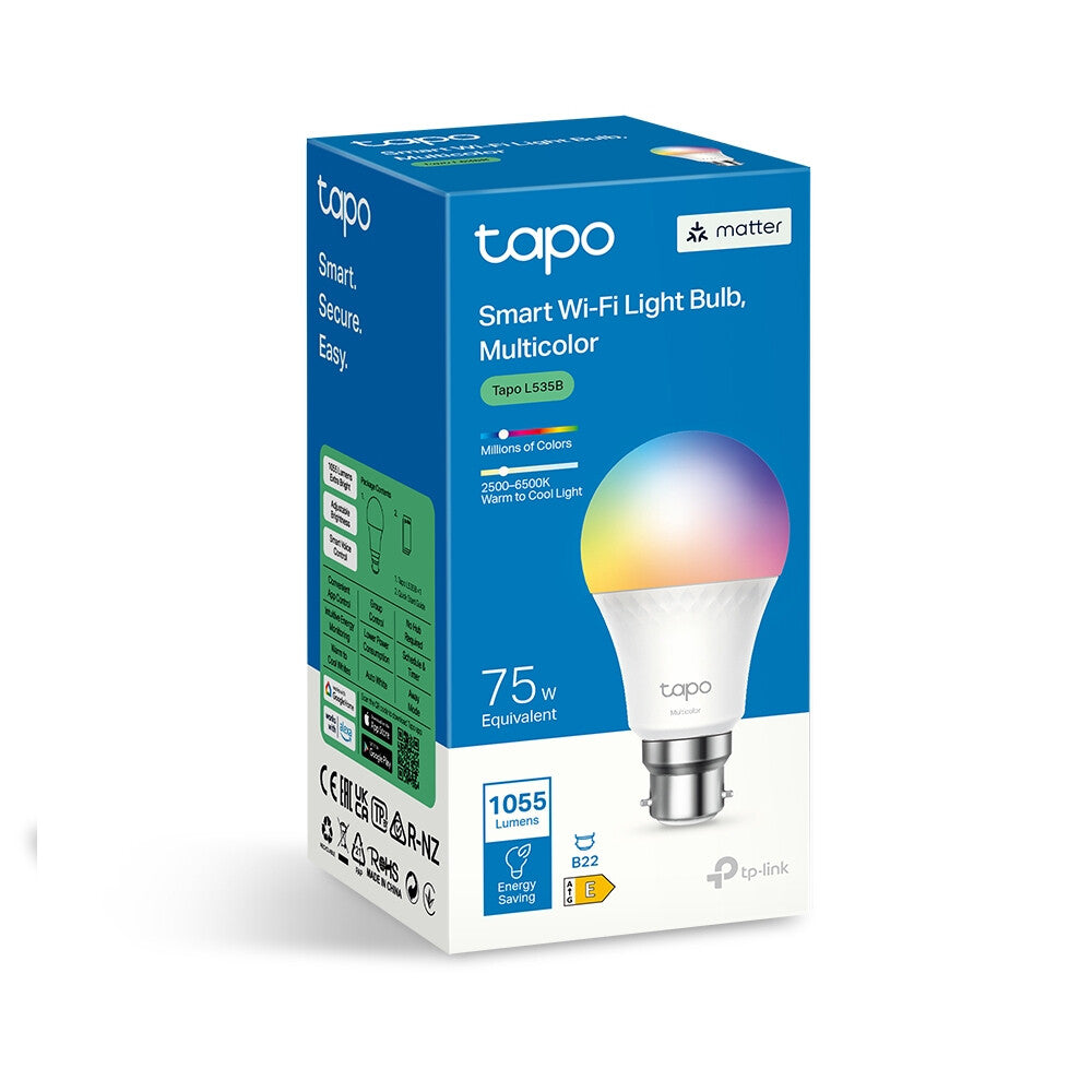 TP-Link Tapo Smart Wi-Fi Lightbulb - Multicolour - B22