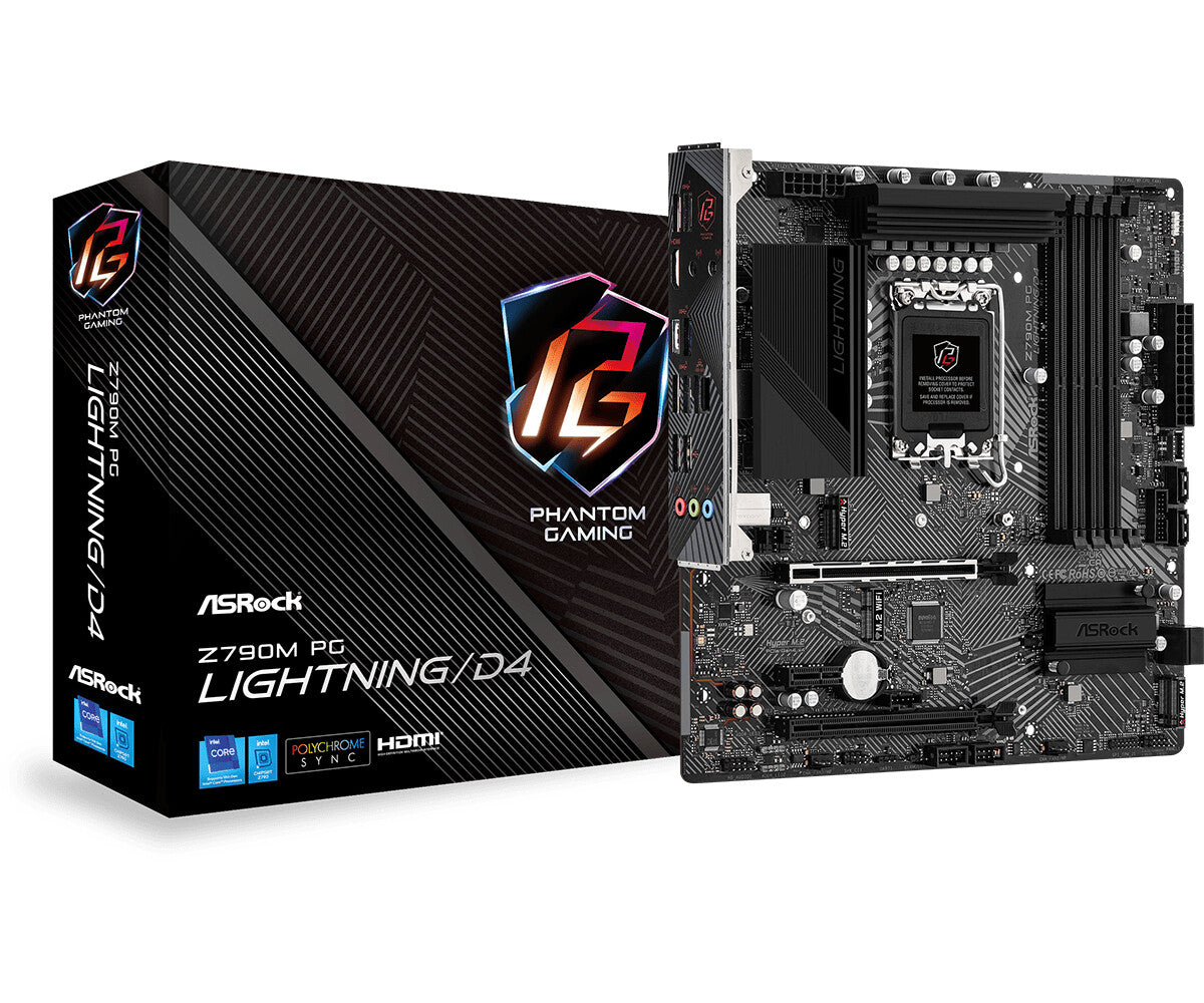 Asrock Z790M PG Lightning/D4 micro ATX motherboard - Intel Z790 LGA 1700