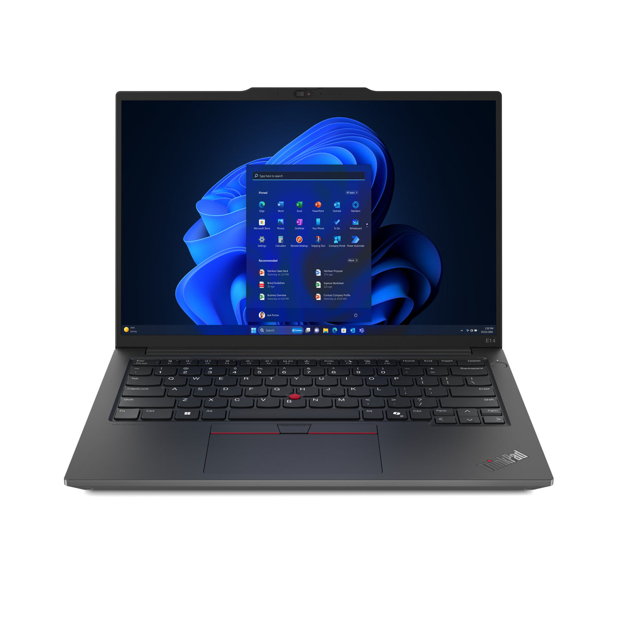 Lenovo ThinkPad E14 Laptop - 35.6 cm (14&quot;) - AMD Ryzen™ 5 7535HS - 16 GB DDR5-SDRAM - 256 GB SSD - Wi-Fi 6E - Windows 11 Pro - Black