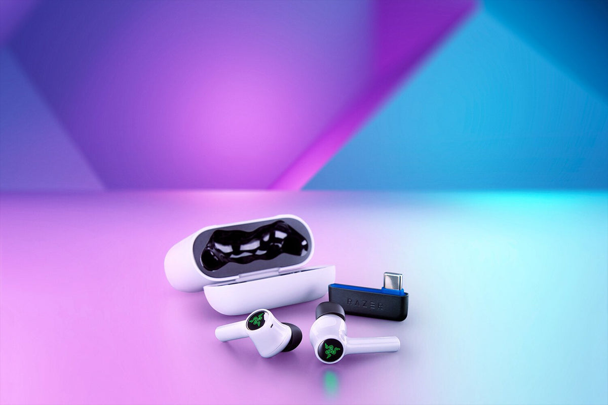 Razer Hammerhead HyperSpeed - Bluetooth Wireless In-ear Gaming Earbuds in White